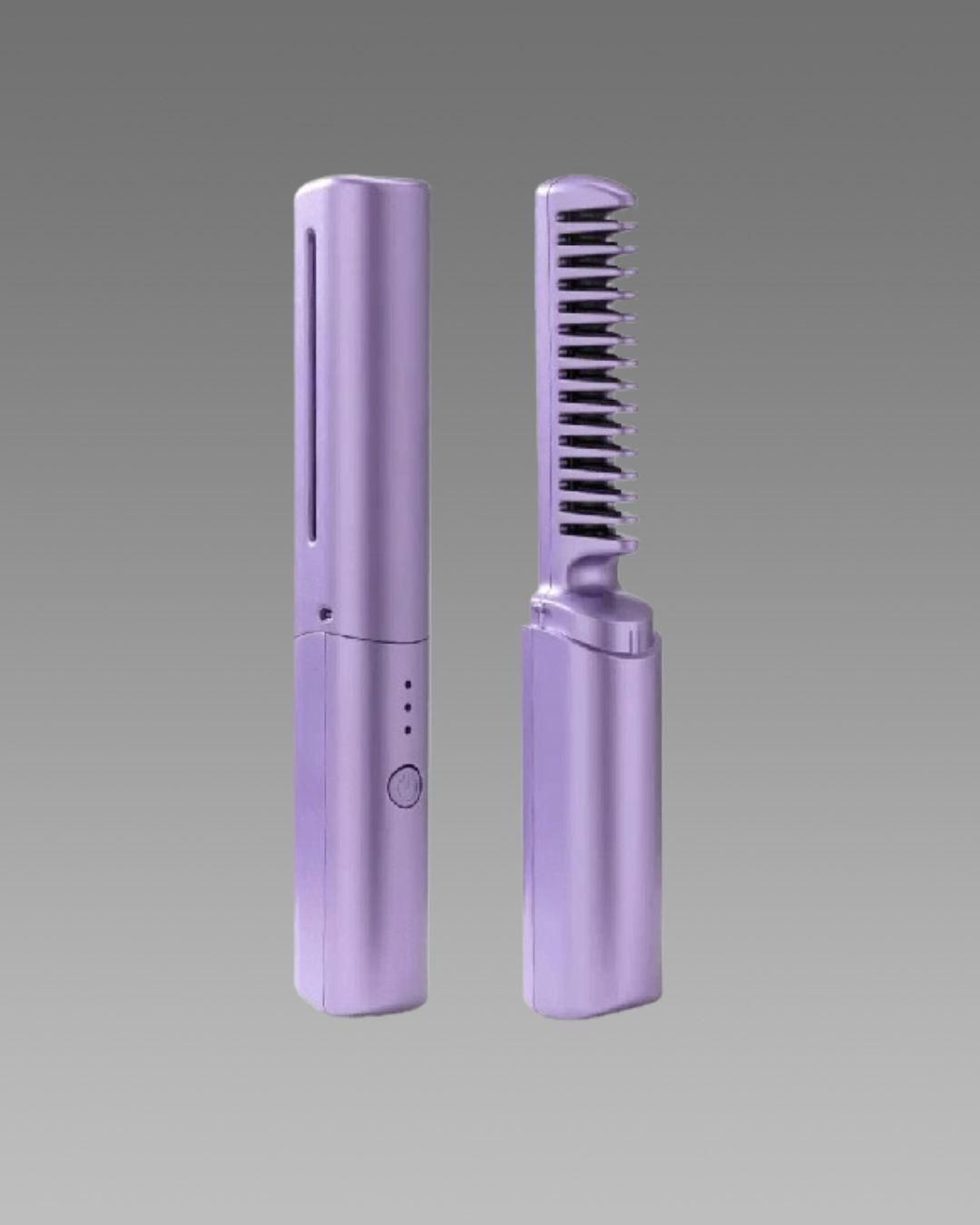 StraightEase Heat Styler Cordless Rechargeable Mini Adjustable Hair Straightener Hot Comb