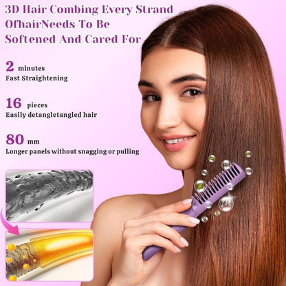 StraightEase Heat Styler Cordless Rechargeable Mini Adjustable Hair Straightener Hot Comb
